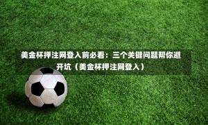 美金杯押注网登入前必看:三个关键问题帮你避开坑(美金杯押注网登入)-第1张图片