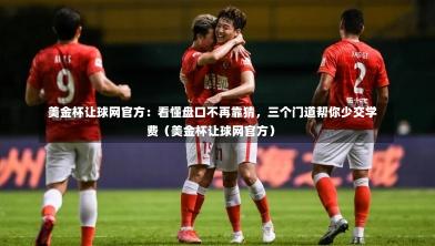 美金杯让球网官方:看懂盘口不再靠猜,三个门道帮你少交学费(美金杯让球网官方)-第1张图片